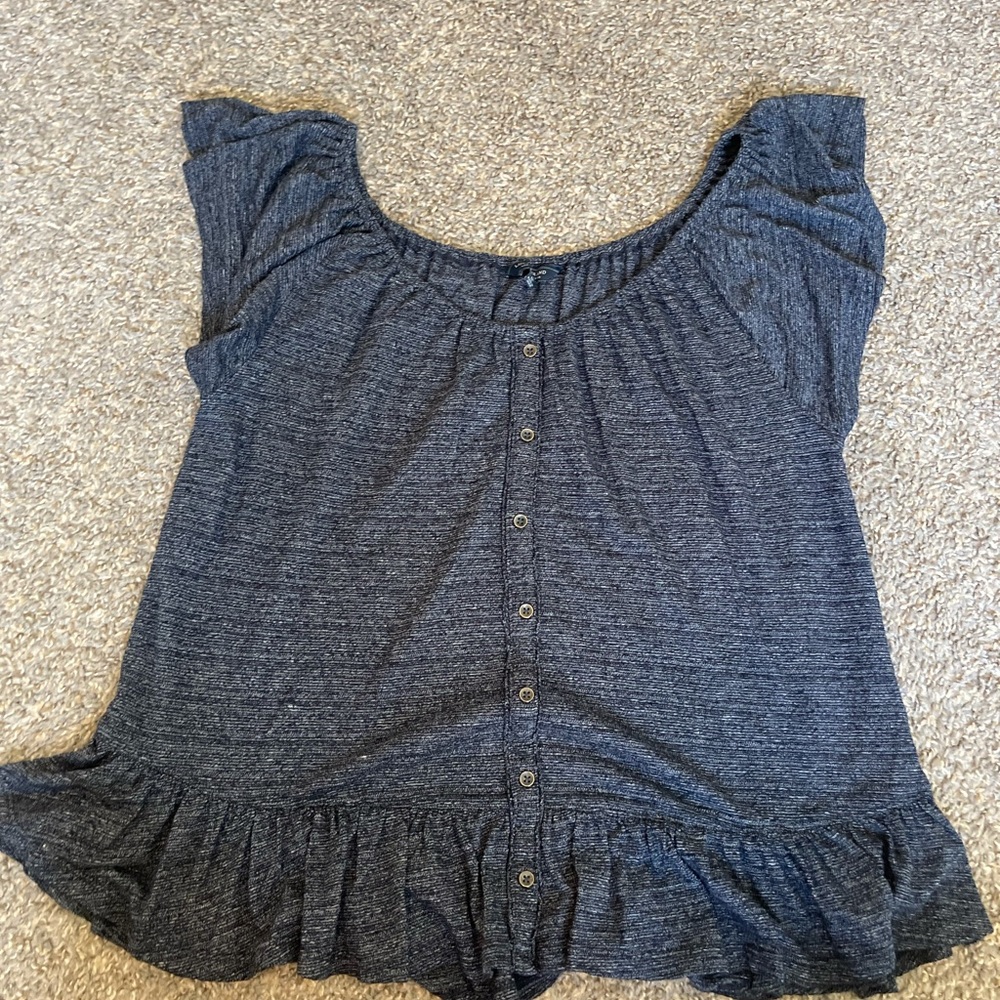 Lucky brand navy button up top